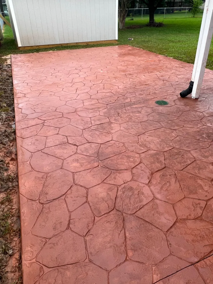 Rear Patio Stamp A by Flores Concrete - Photo 6