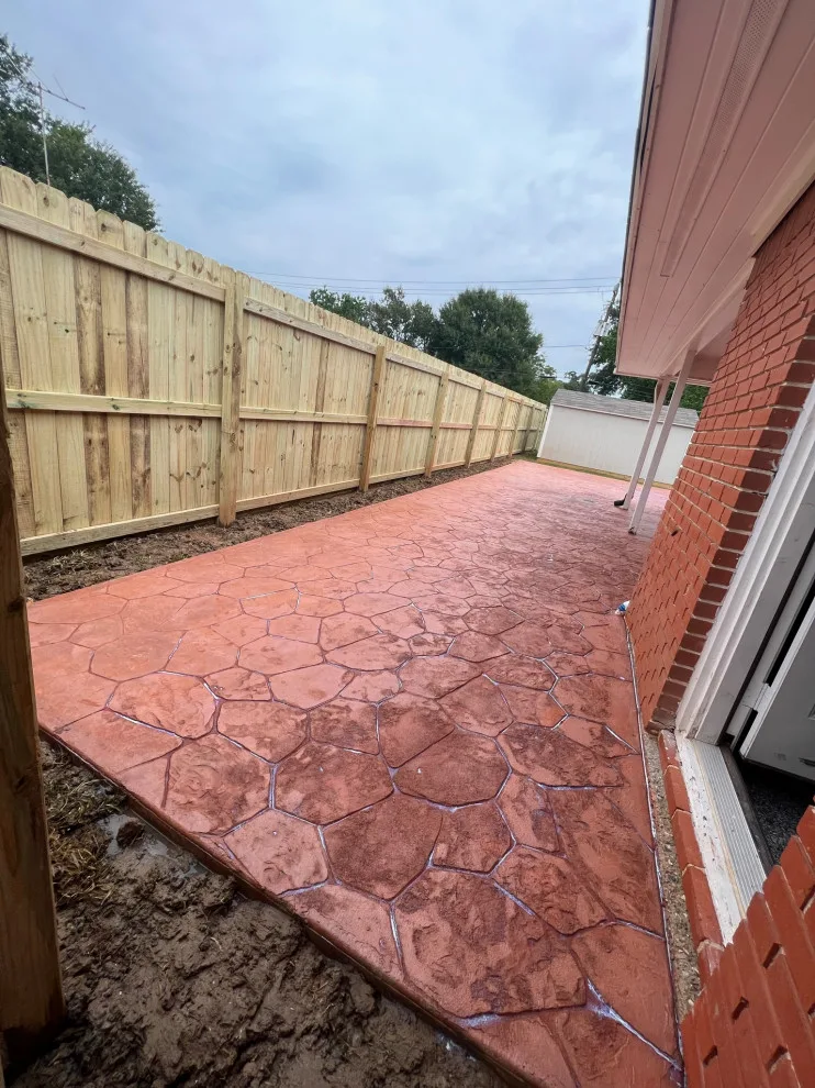 Rear Patio Stamp A by Flores Concrete - Photo 7