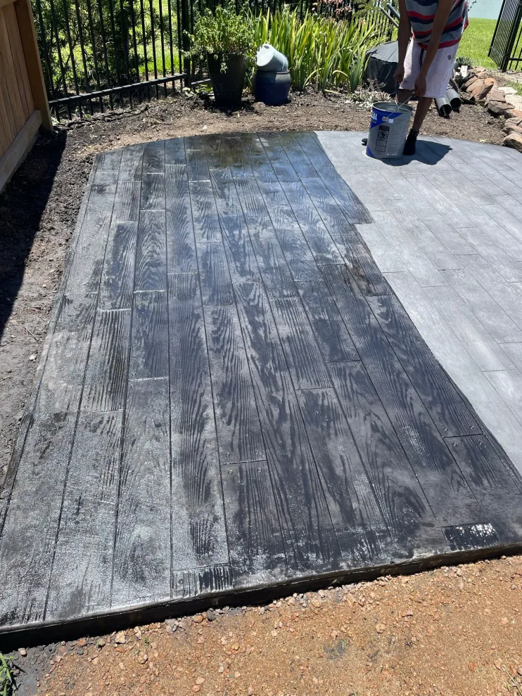Stamped Back Patio by Flores Concrete - Photo 31