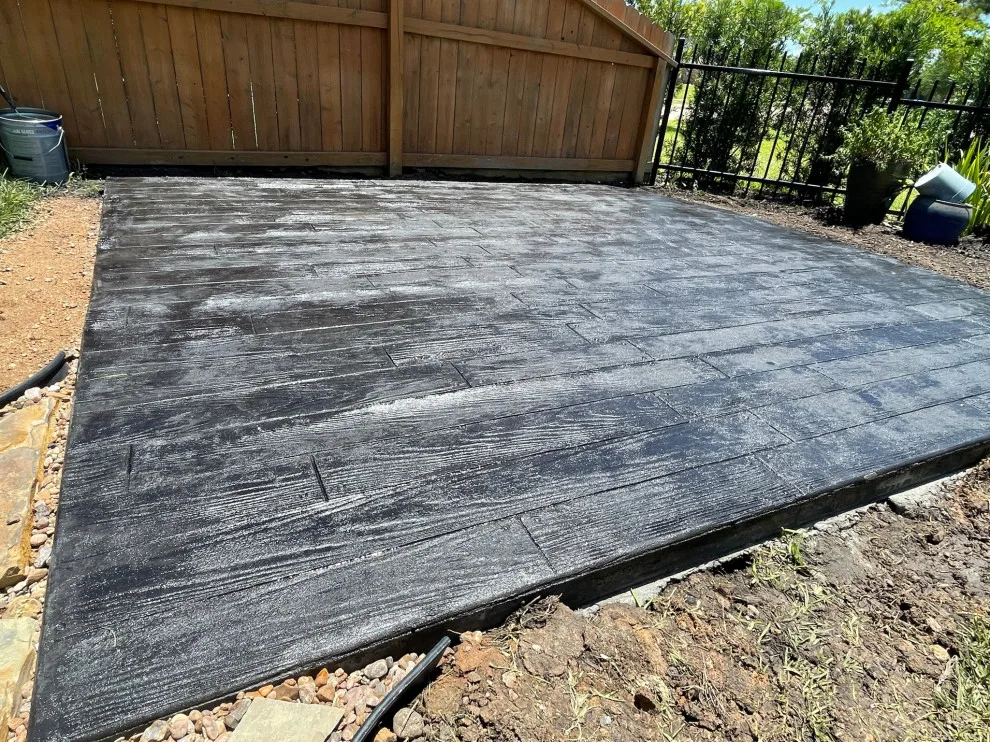 Stamped Back Patio by Flores Concrete - Photo 22