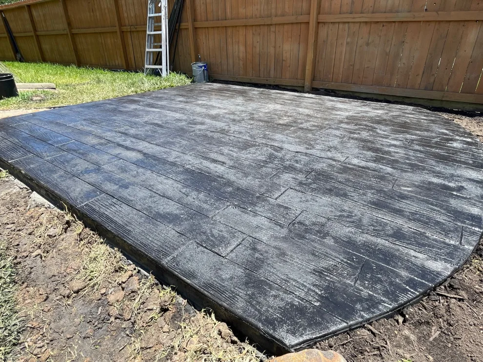 Stamped Back Patio by Flores Concrete - Photo 20