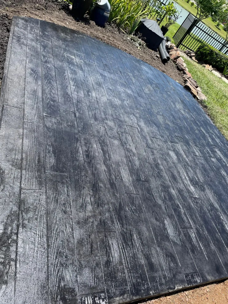 Stamped Back Patio by Flores Concrete - Photo 27