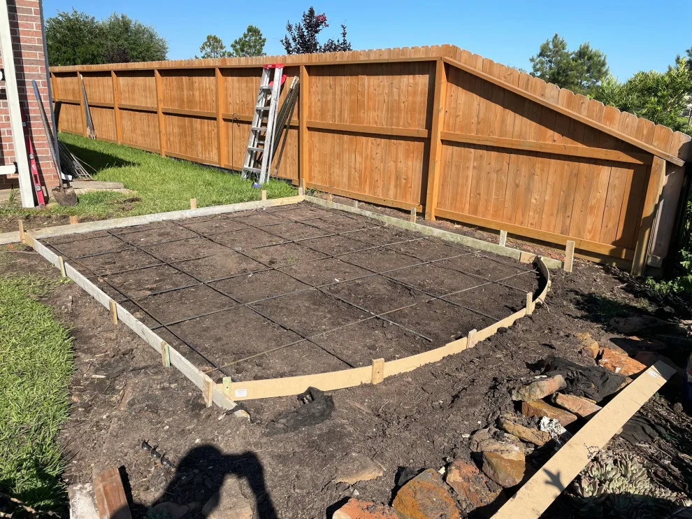Stamped Back Patio by Flores Concrete - Photo 13
