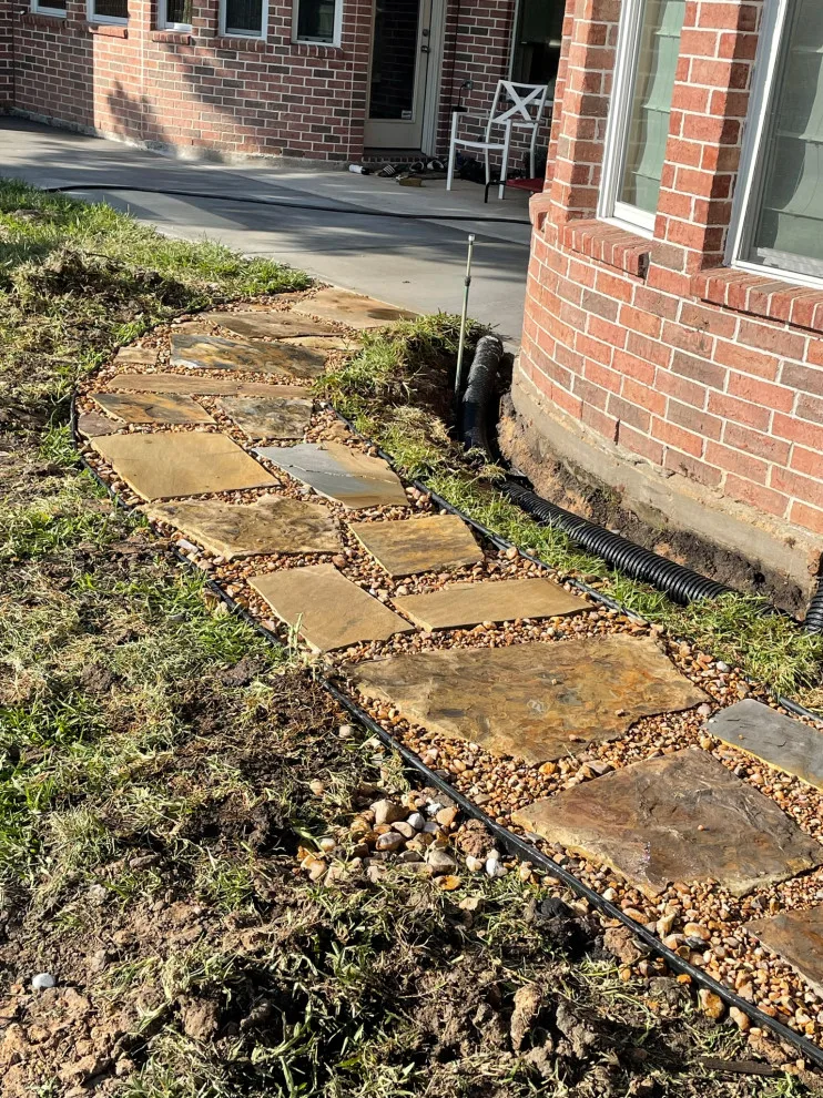 Stamped Back Patio by Flores Concrete - Photo 5