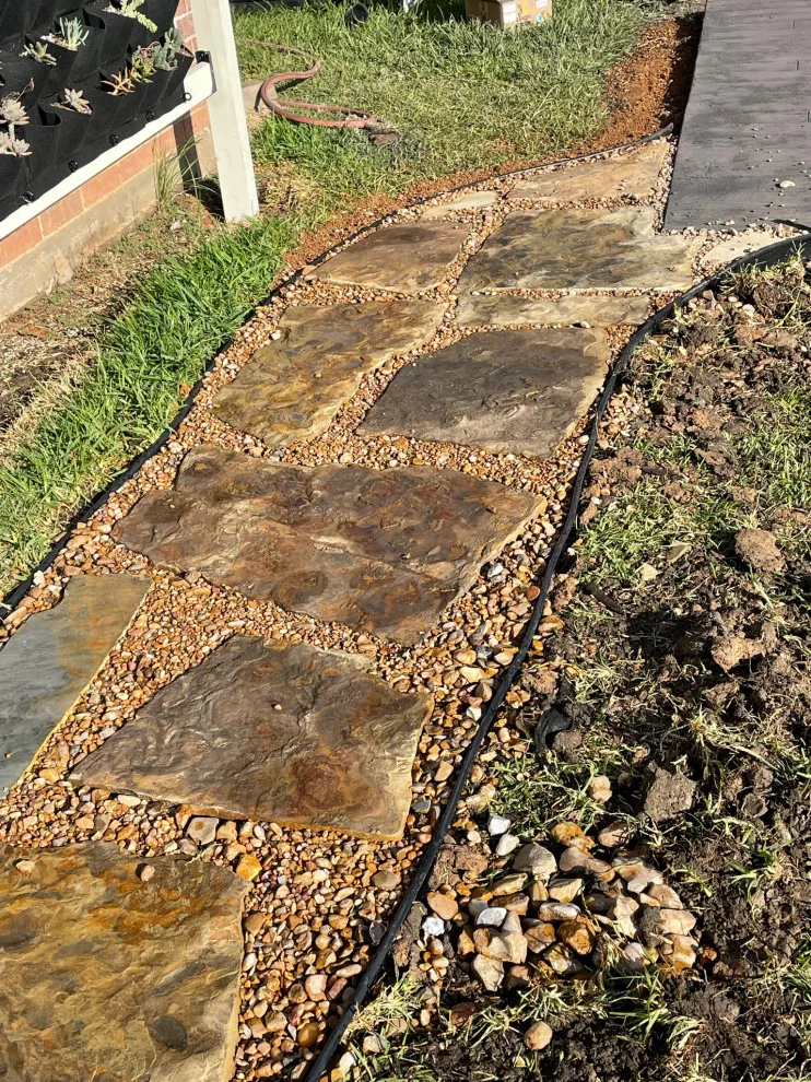 Stamped Back Patio by Flores Concrete - Photo 28