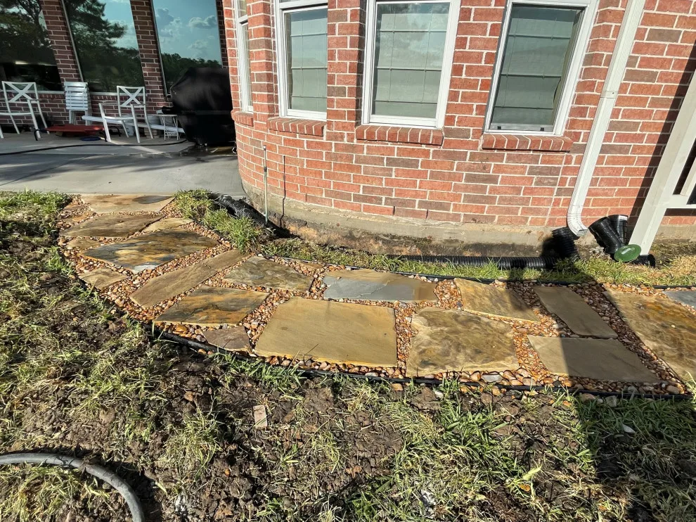 Stamped Back Patio by Flores Concrete - Photo 3