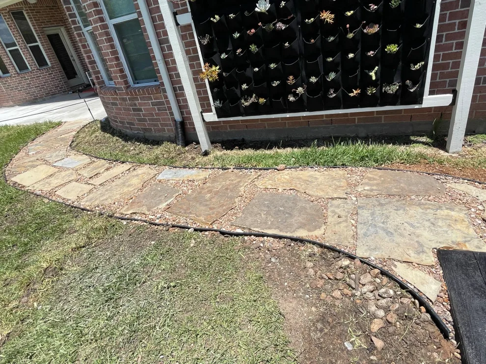 Stamped Back Patio by Flores Concrete - Photo 14
