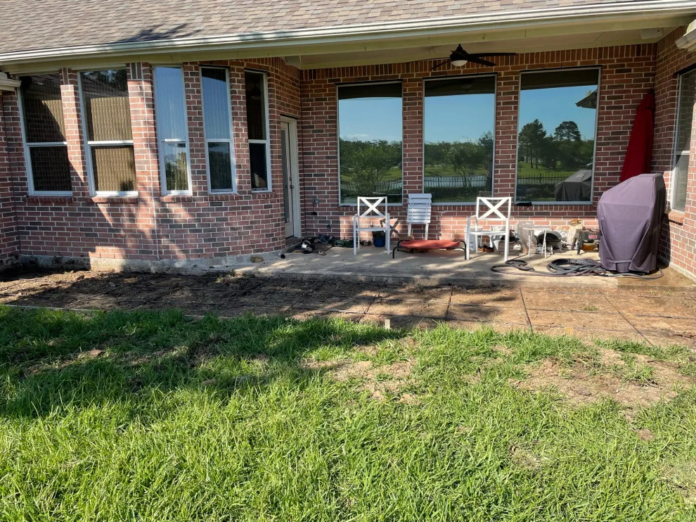 Stamped Back Patio by Flores Concrete - Photo 9