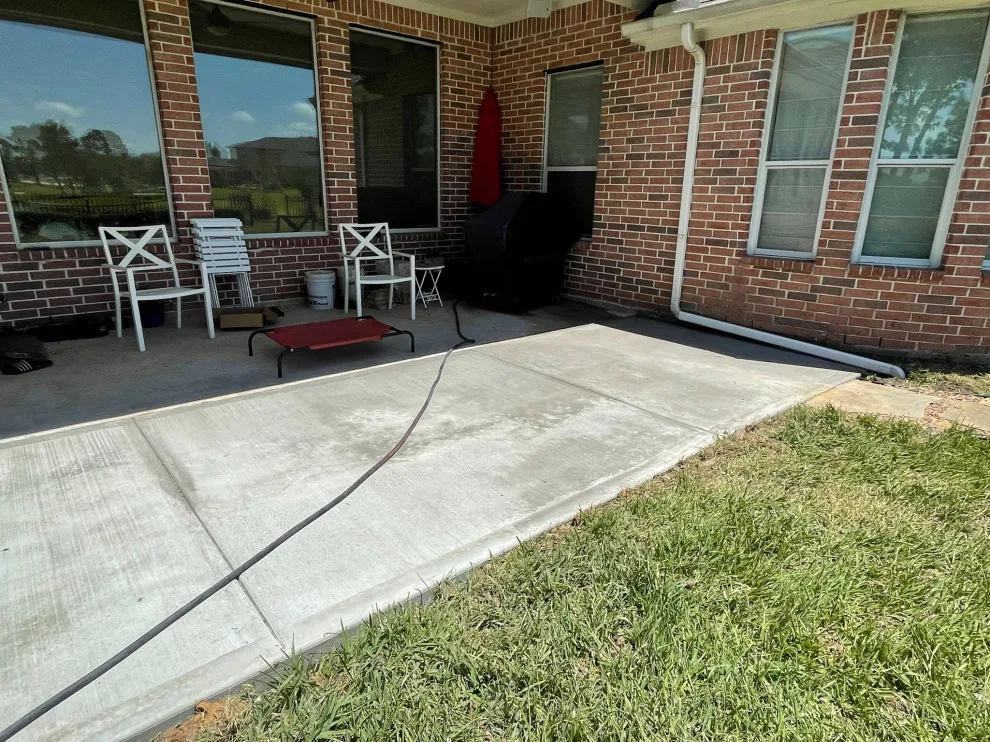 Stamped Back Patio by Flores Concrete - Photo 2