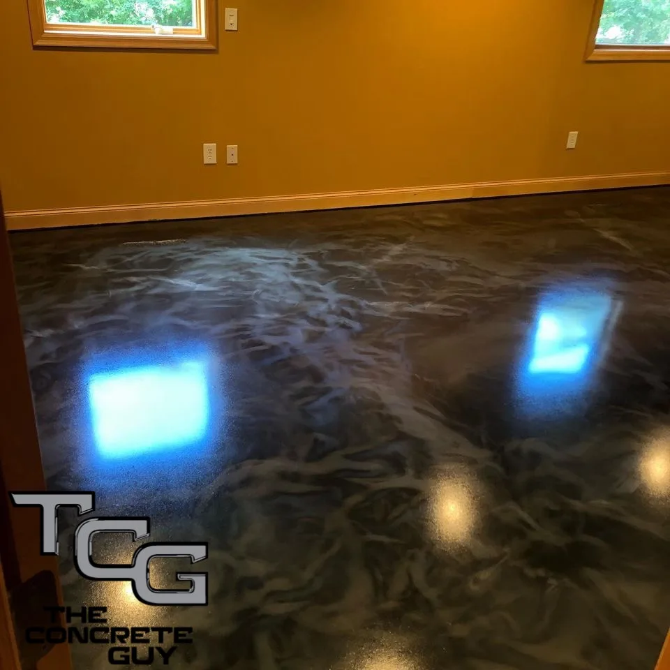 Metallic Epoxy Flooring for Basement Bedroom by The Concrete Guy By Matthew Hage - Photo 3