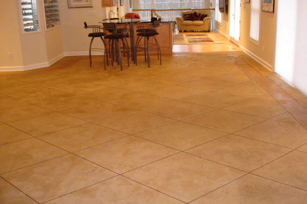 Concrete Staining for Basement Floor - Acid Stain by Decorative Concrete Resurfacing - Photo 3