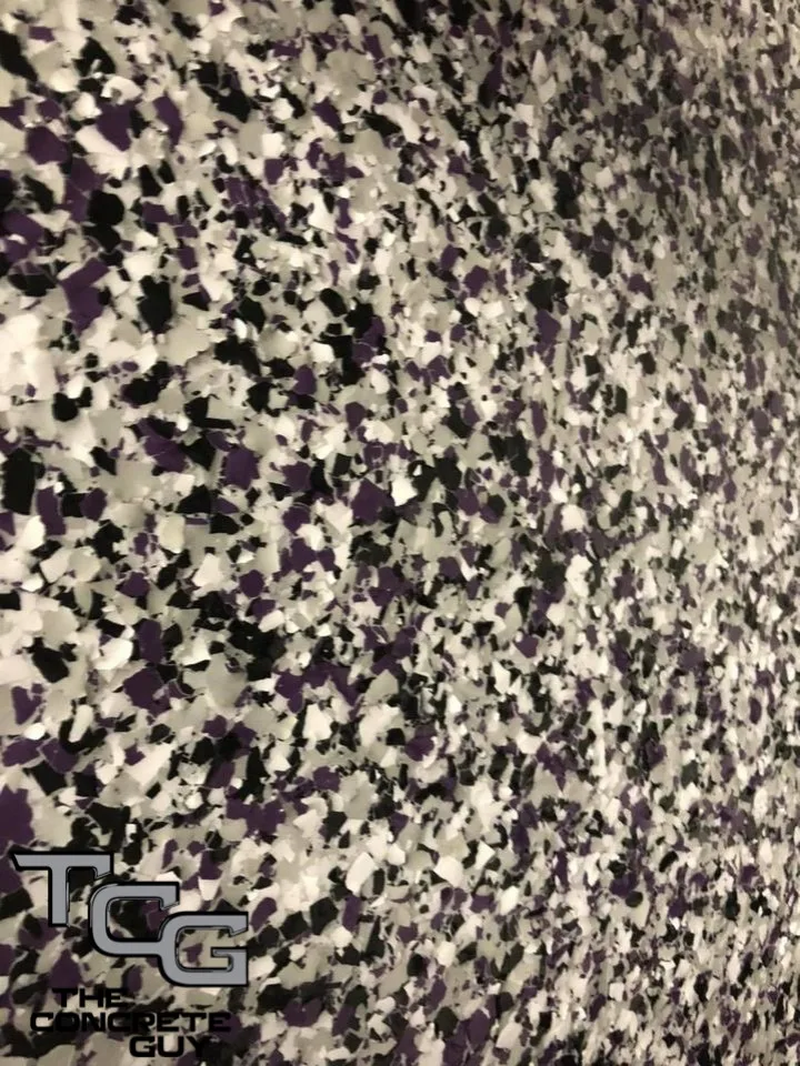 Bloomington Complete Flake Garage Flooring - Domino with Purple by The Concrete Guy By Matthew Hage - Photo 2