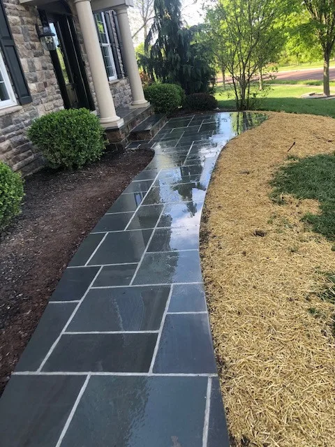 Bluestone Patio, Walkway, and Custom Pergola by Hardscape Artists LLC - Photo 13
