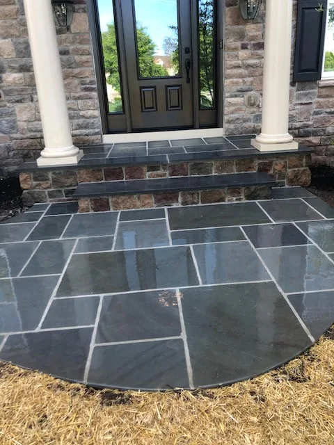 Bluestone Patio, Walkway, and Custom Pergola by Hardscape Artists LLC - Photo 3