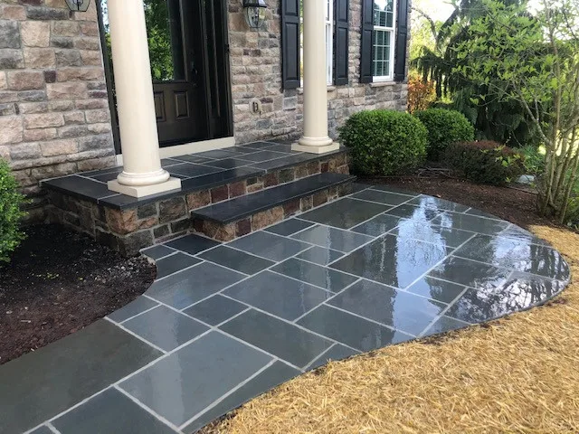 Bluestone Patio, Walkway, and Custom Pergola by Hardscape Artists LLC - Photo 2