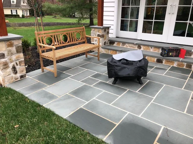 Bluestone Patio, Walkway, and Custom Pergola by Hardscape Artists LLC - Photo 6