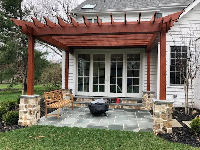 Bluestone Patio, Walkway, and Custom Pergola by Hardscape Artists LLC - Photo 5