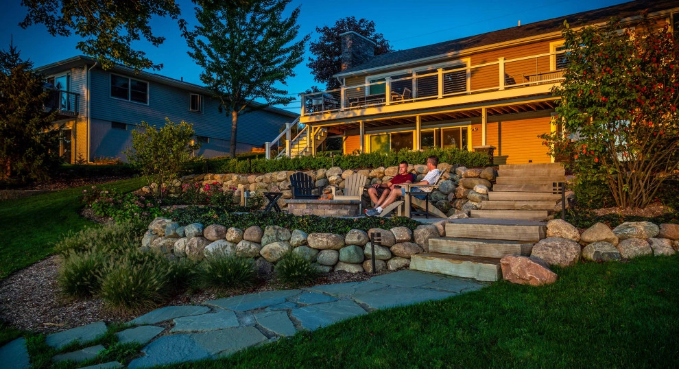 Lakeside Fire Pit and Retaining Wall Remodel by TERRAFIRMA Landscape - Photo 3