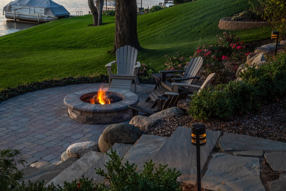 Lakeside Fire Pit and Retaining Wall Remodel by TERRAFIRMA Landscape - Photo 14