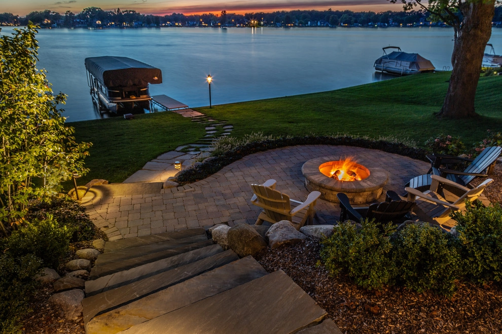 Lakeside Fire Pit and Retaining Wall Remodel by TERRAFIRMA Landscape - Photo 13