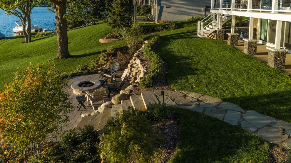 Lakeside Fire Pit and Retaining Wall Remodel by TERRAFIRMA Landscape - Photo 9