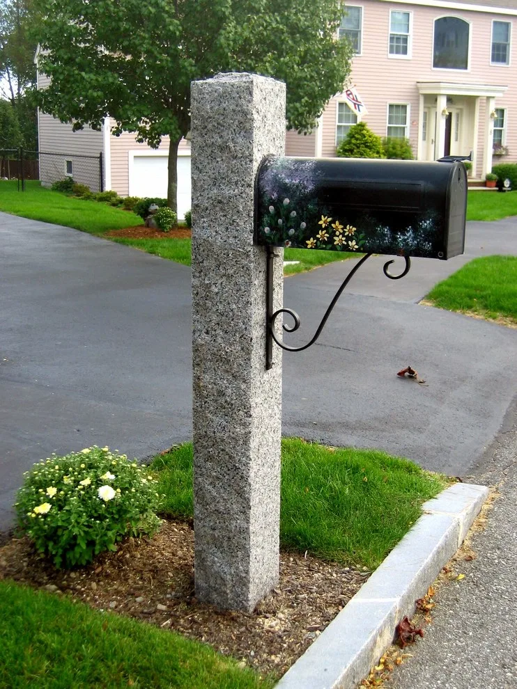 Stone Mailbox Supports by Swenson Granite Works - Photo 7