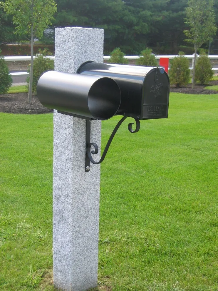 Stone Mailbox Supports by Swenson Granite Works - Photo 3
