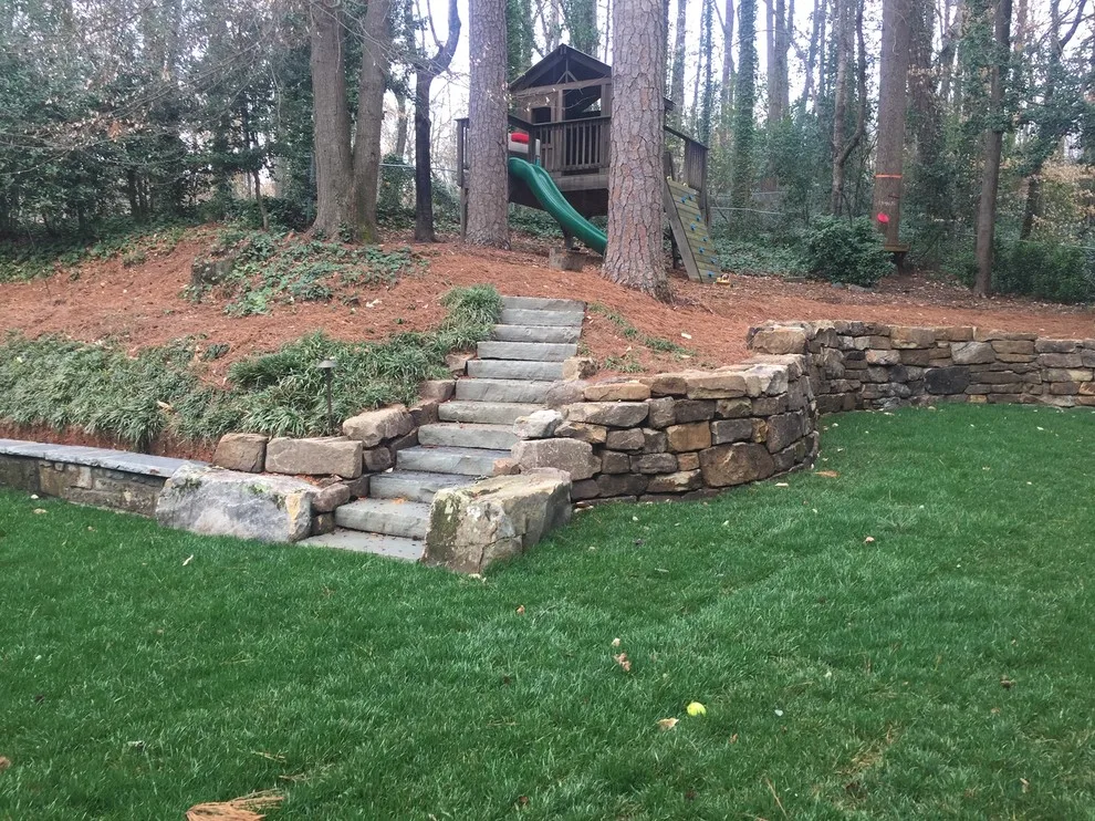 Chastain Park children's play space in the backyard by PaverStone Construction And Greenmark Landscaping - Photo 5