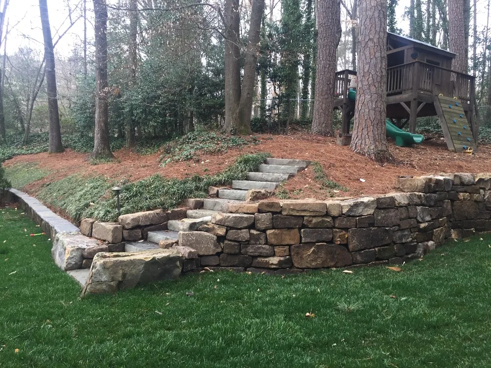 Chastain Park children's play space in the backyard by PaverStone Construction And Greenmark Landscaping - Photo 2