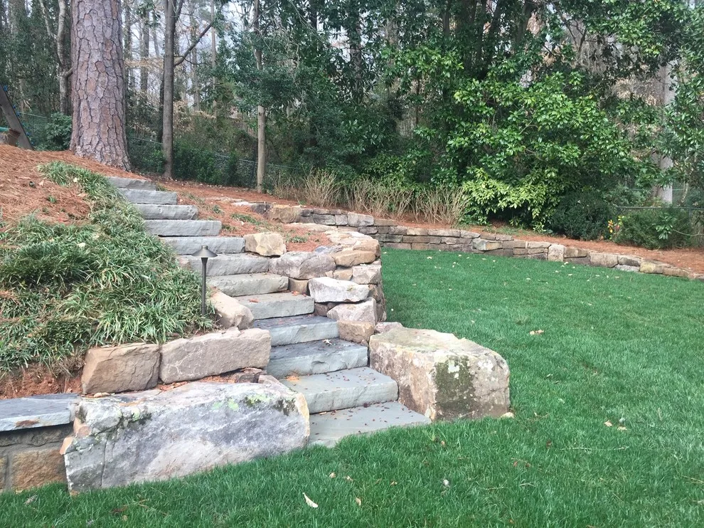 Chastain Park children's play space in the backyard by PaverStone Construction And Greenmark Landscaping - Photo 4