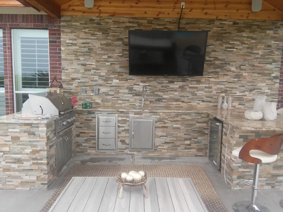 Tailored Stone Outdoor Culinary Space by JL Masonry - Photo 3