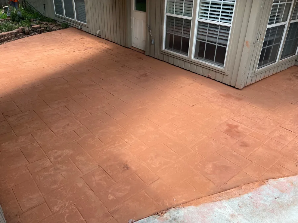 Stamped Patio Driveway by Flores Concrete - Photo 12