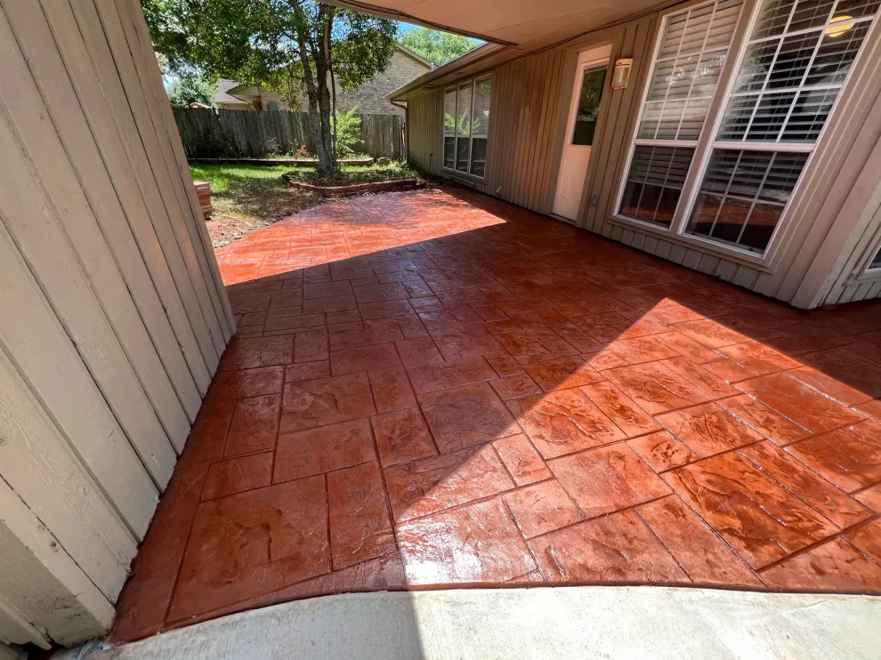Stamped Patio Driveway by Flores Concrete - Photo 20