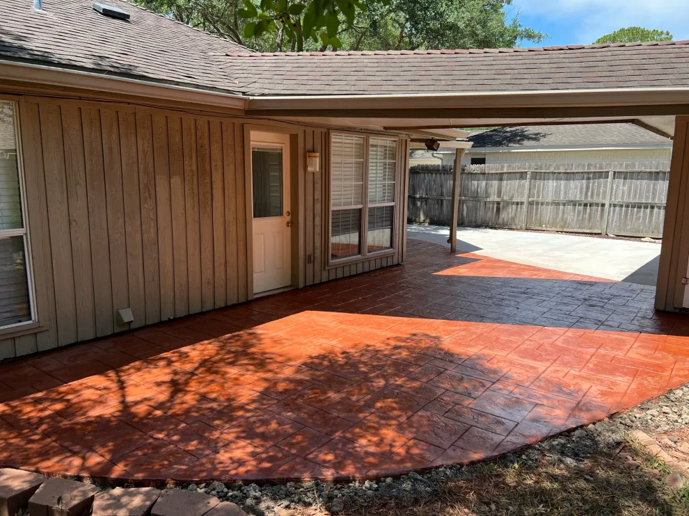 Stamped Patio Driveway by Flores Concrete - Photo 27