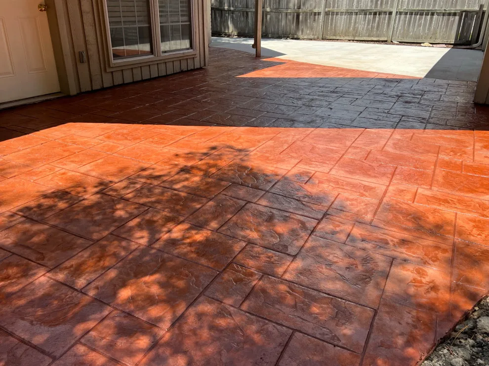 Stamped Patio Driveway by Flores Concrete - Photo 11
