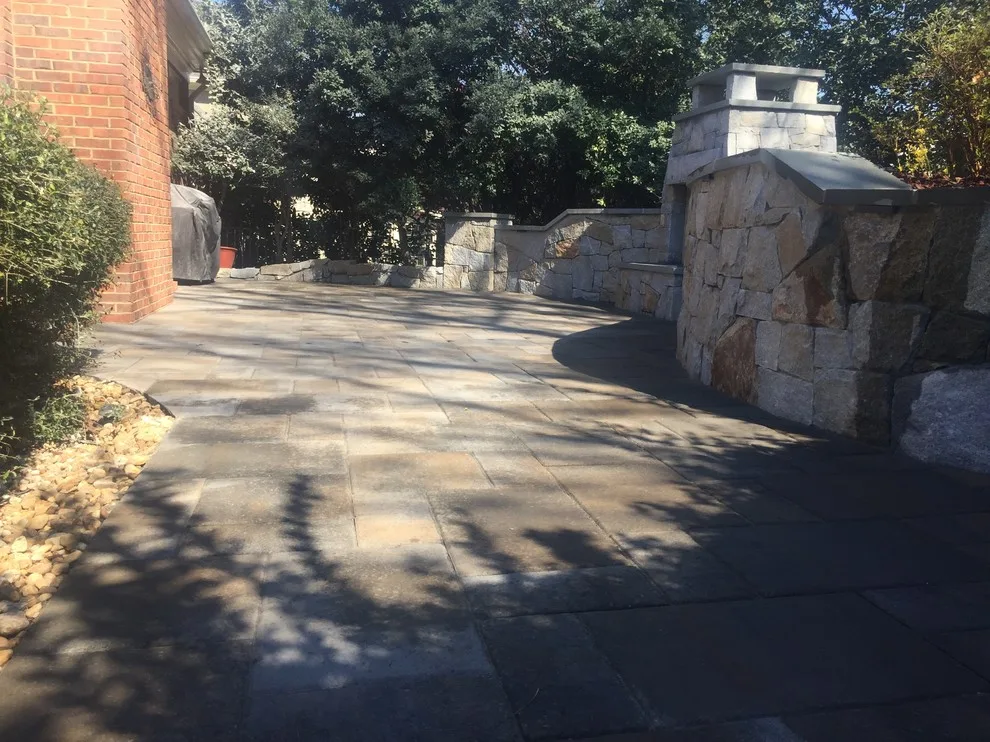 Dunwoody compact outdoor space featuring a fireplace by PaverStone Construction And Greenmark Landscaping - Photo 16