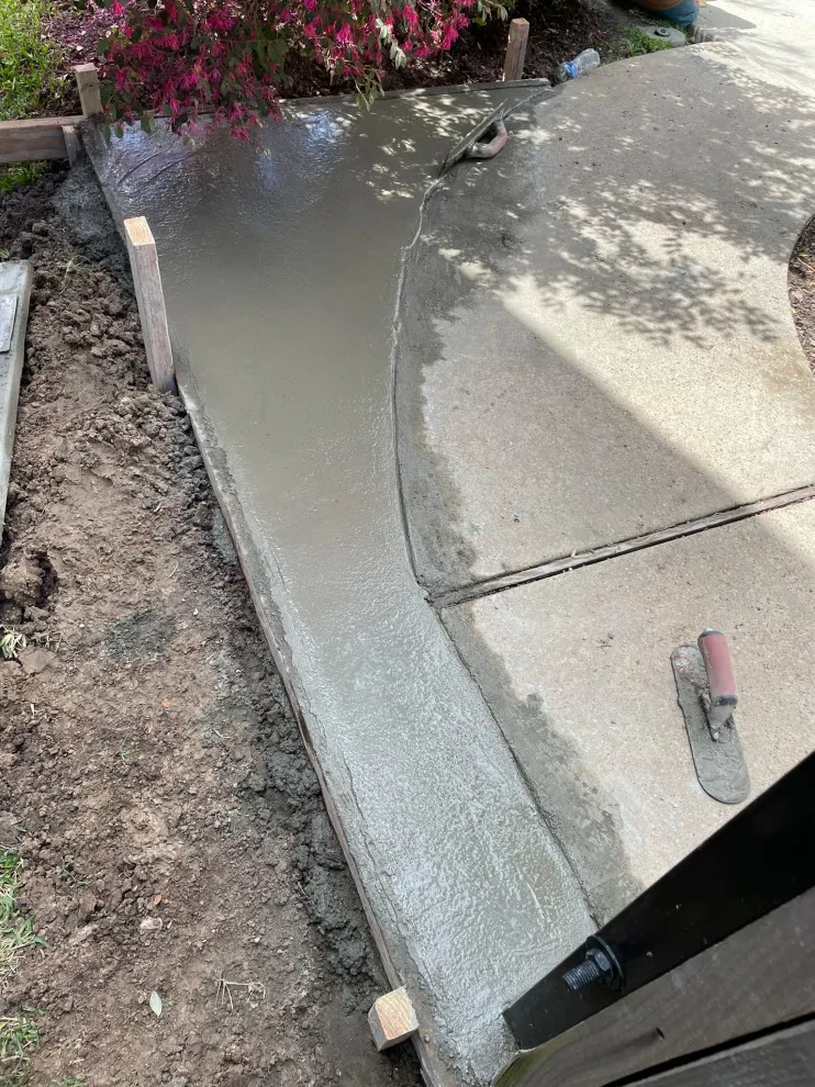 Sidewalk and Driveway Extension by Flores Concrete - Photo 7