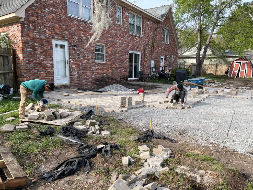 Patio with Pavers and Fire Pit by Charleston Pavers LLC - Photo 2