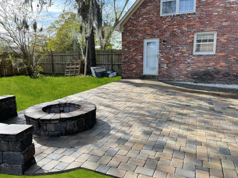 Patio with Pavers and Fire Pit by Charleston Pavers LLC - Photo 3