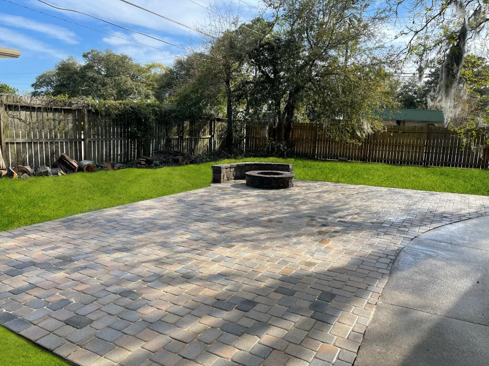 Patio with Pavers and Fire Pit by Charleston Pavers LLC - Photo 5