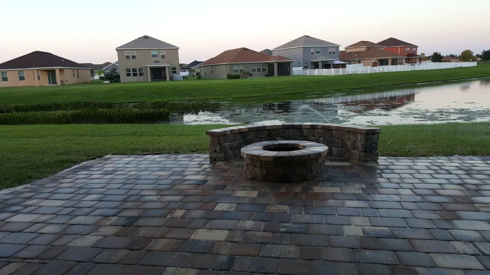 Outdoor Fireplace and Bench Seating by JR Pavers Inc. - Photo 4