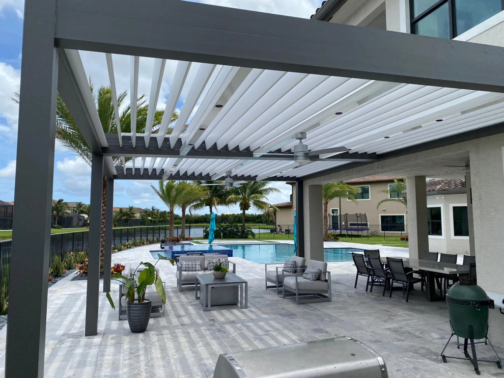 MODERN ALUMINUM PERGOLA by The Landscaping People, Inc. - Photo 2