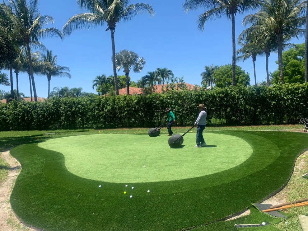 PRIVATE BACKYARD CELEBRITY GREENS PUTTING GREEN by The Landscaping People, Inc. - Photo 13