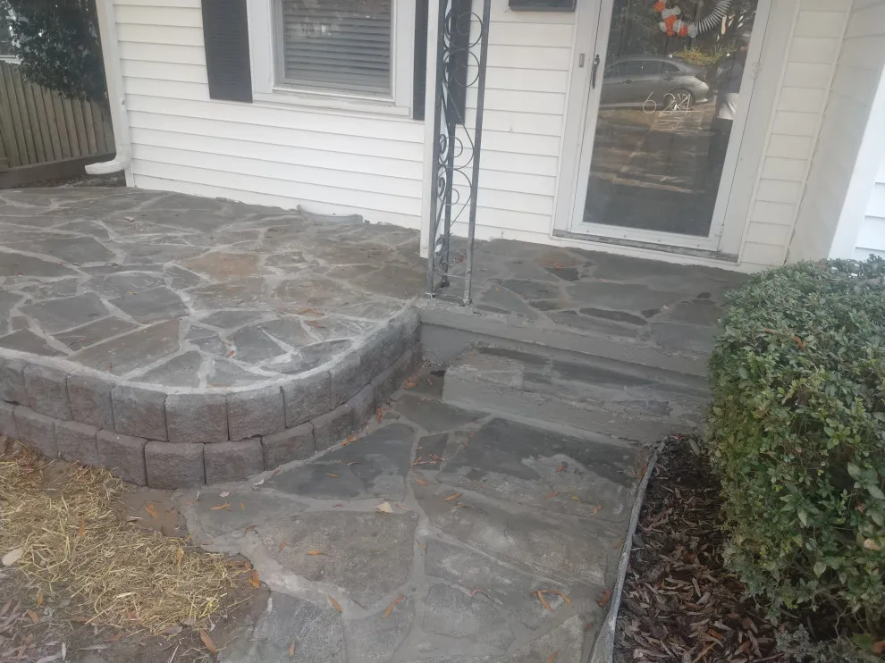 Stone pathway, walkway, patio, and retaining wall by Oswald Concrete Services And Landscaping, LLP - Photo 3