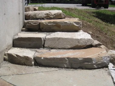 Landscaped stairs, walls, and pathways by Rock Solid Solutions - Photo 9