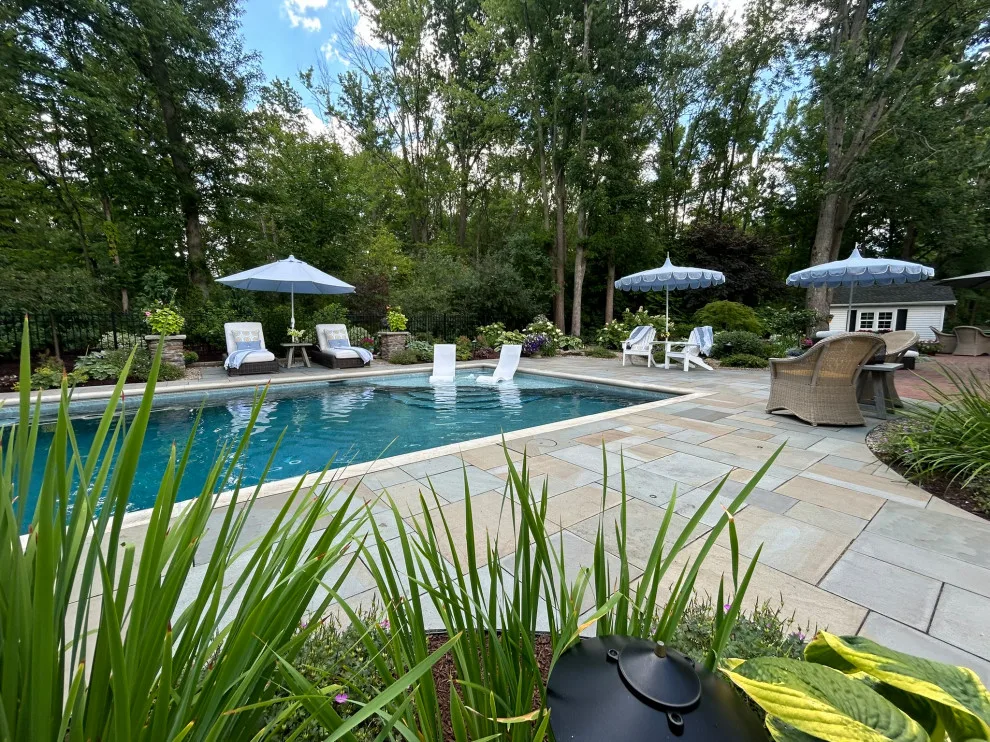 Hudson Backyard Oasis with Pool by Land Creations Landscaping Inc. - Photo 5