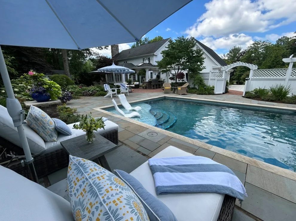 Hudson Backyard Oasis with Pool by Land Creations Landscaping Inc. - Photo 8