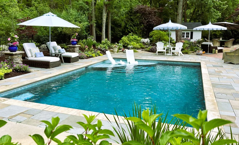 Hudson Backyard Oasis with Pool by Land Creations Landscaping Inc. - Photo 11
