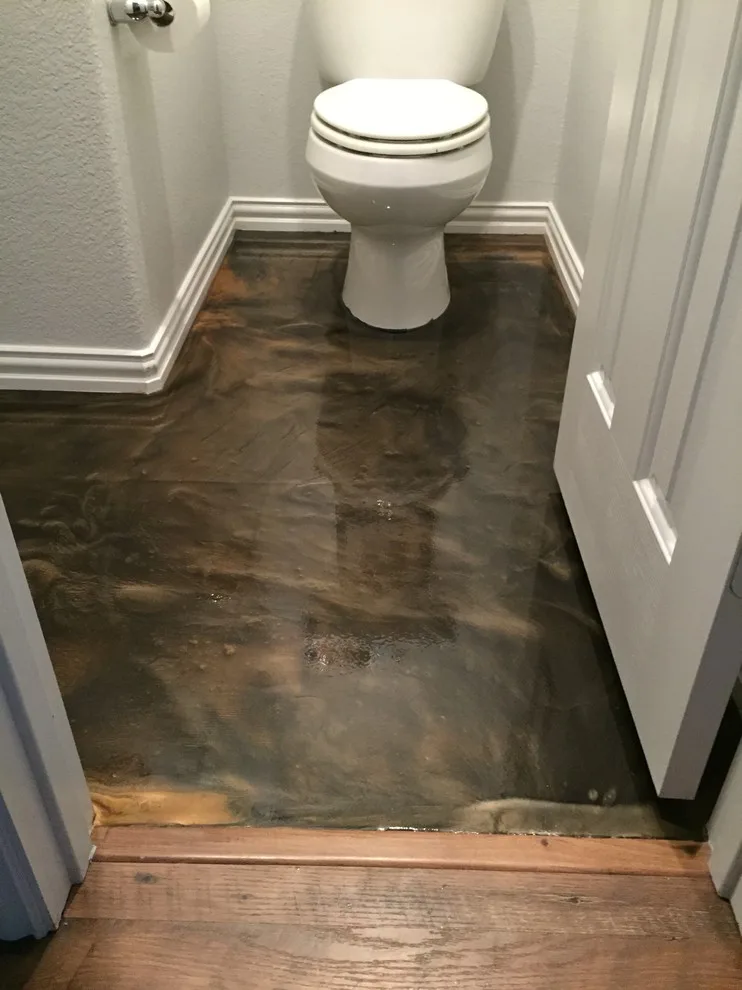 Epoxy Coated Metallic Bathroom Flooring by Versatile Coatings LLC - Photo 2