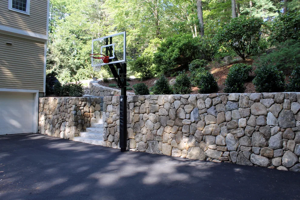 Fieldstone Wall Construction, Granite Step Installation & Paver Patio in Weston, MA by Premier Pavers & Hardscape Co - Photo 24